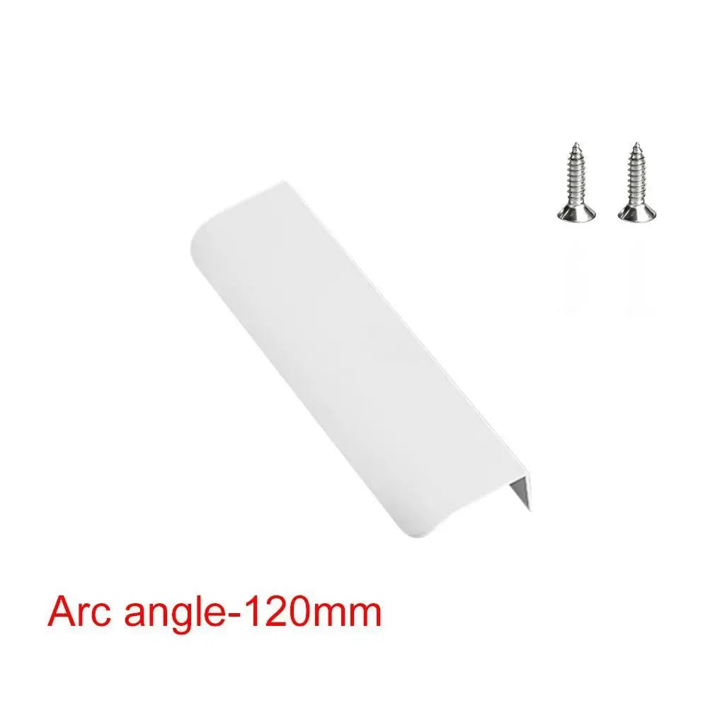 White Hidden Cabinet Pulls Drawer Knobs Long Pull Hidden Handles Al