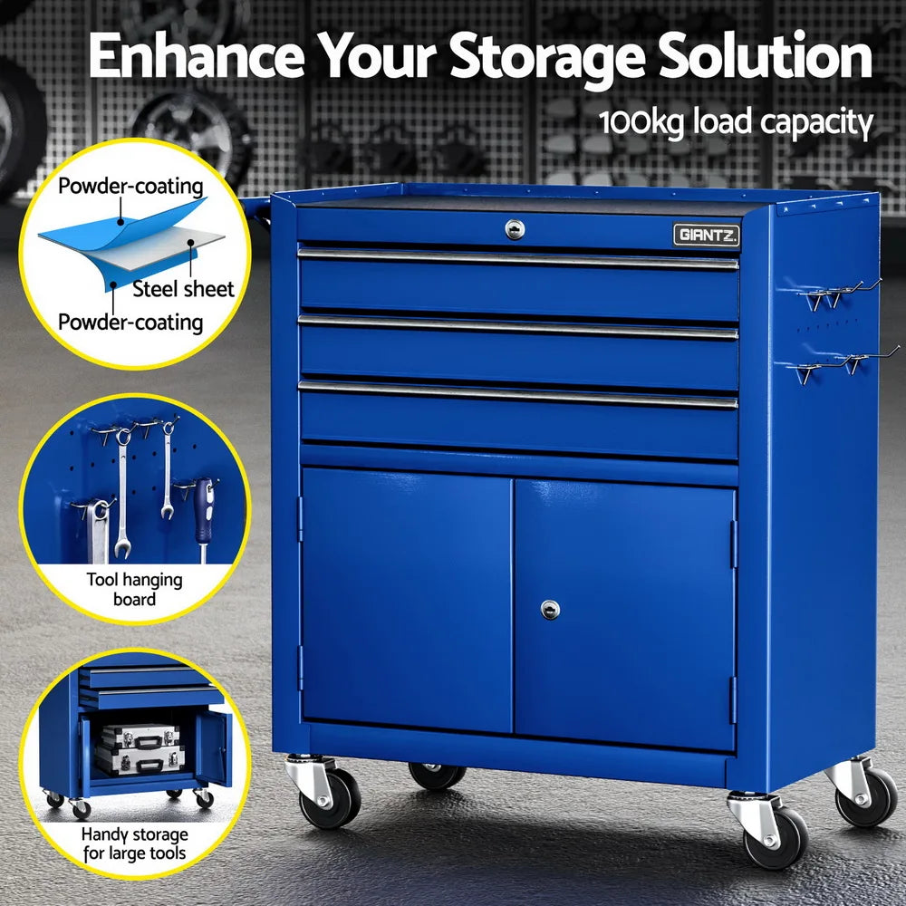 Giantz 3-Drawer Tool Box Cabinet Chest – Garage Storage Organiser