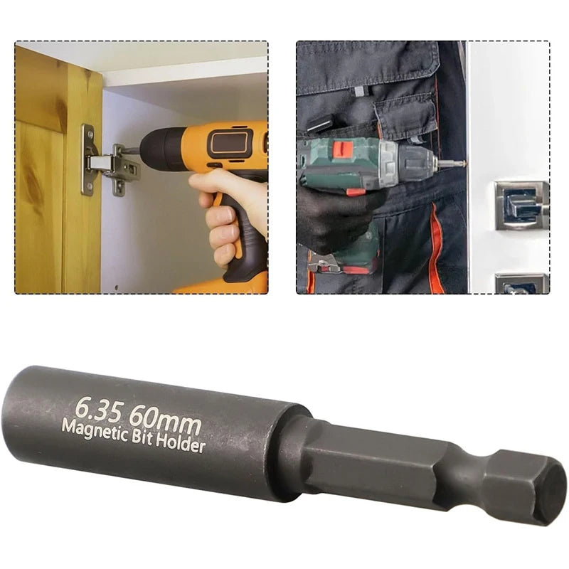 2/5 pieces magnetic extension screwdriver drill bit hexagonal shank
