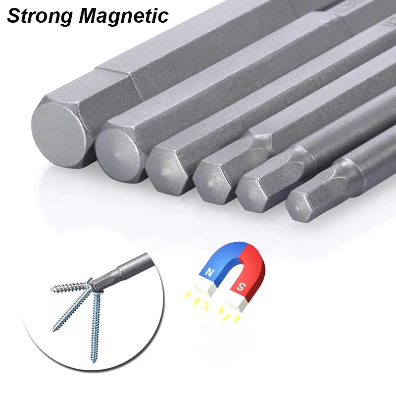 Hex Allen Wrench Bit Set Metric Imperial SAE Screwdriver Electric