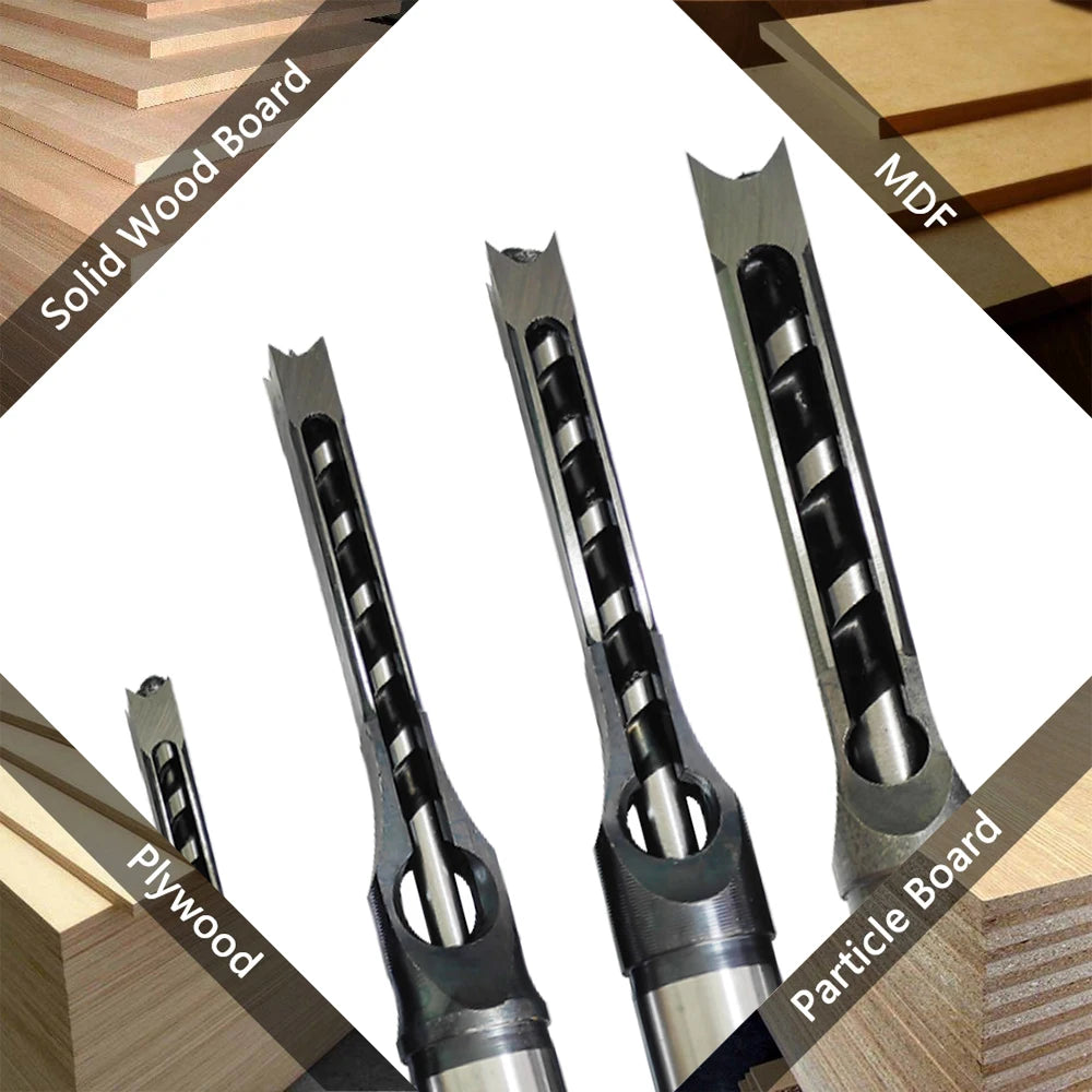 British System Woodworking Square Hole Drill DIY Woodworking Square