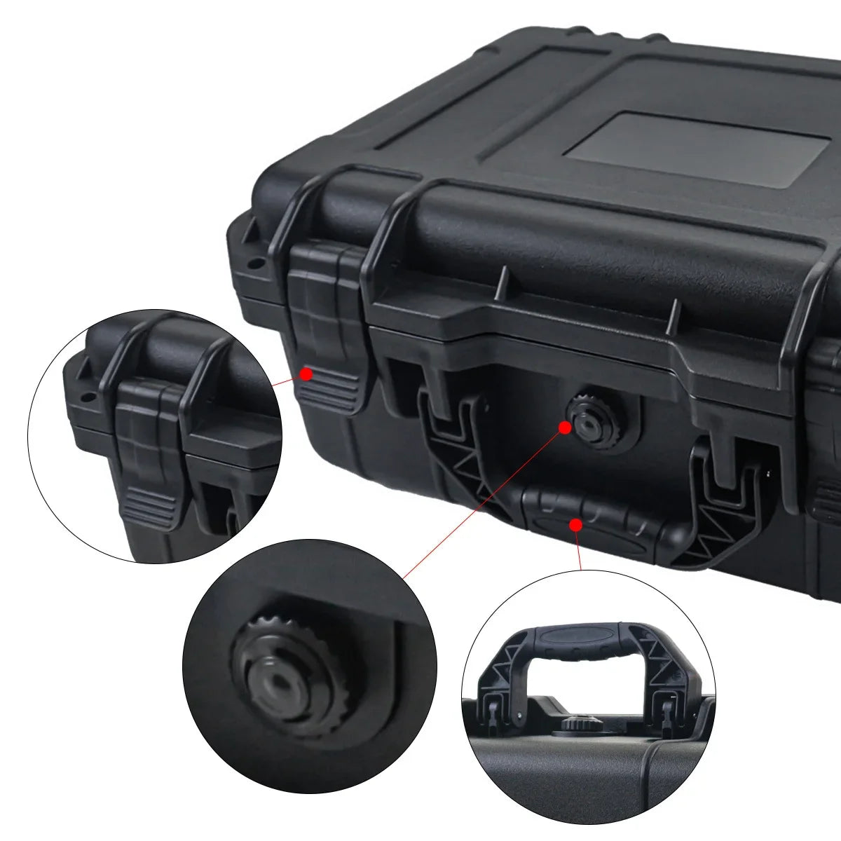 1pc Waterproof Hard Carry Case Bag Tool Case With Pre-cut Sponge