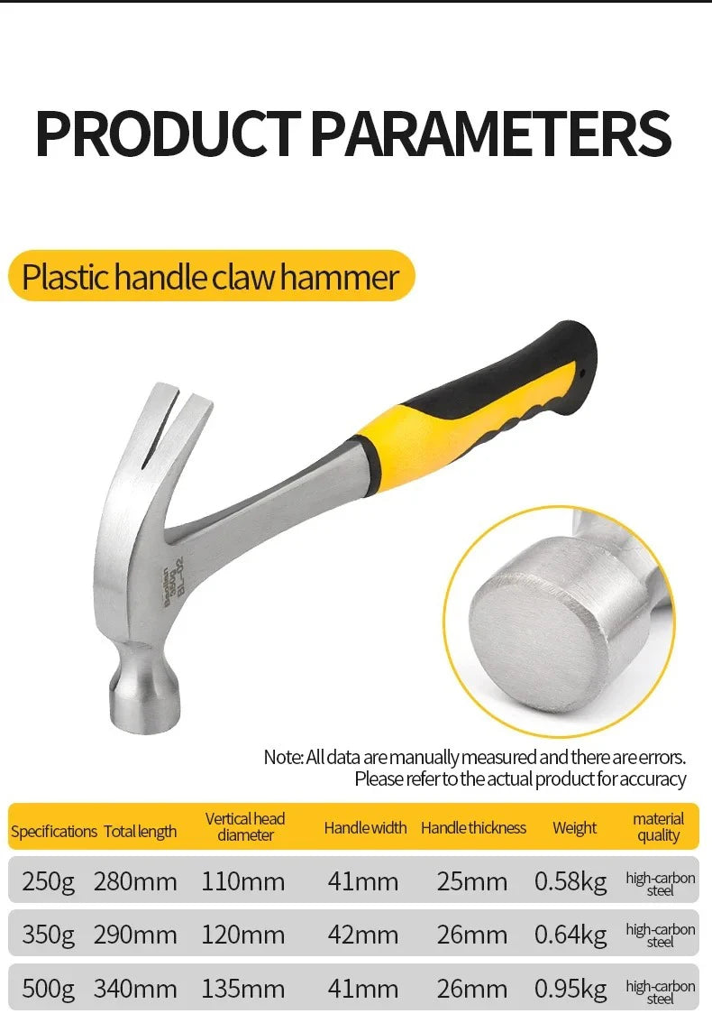 Claw Hammer 2P 3P Heavy Duty Octagonal Hammer Nail Lifting Crushing