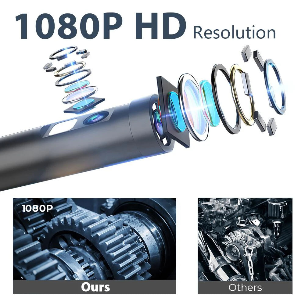 2MP Industrial Endoscope Camera Single/Dual Lens Mini Inspection