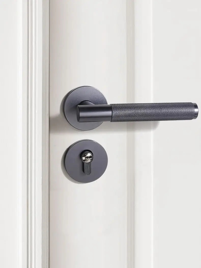 Silent Split Door Lock Privacy Door Handle Lever Bedroom Bathroom