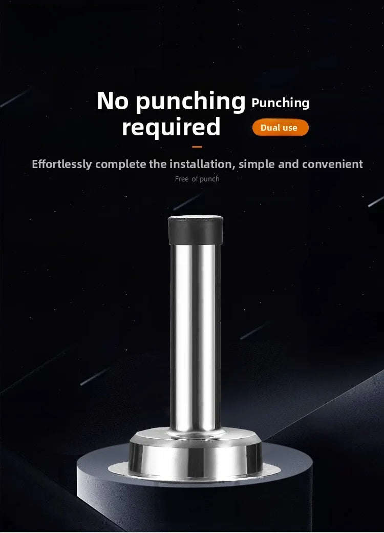 Drill-Free Silent Door Stopper - Extra Long & Thick Door Holder