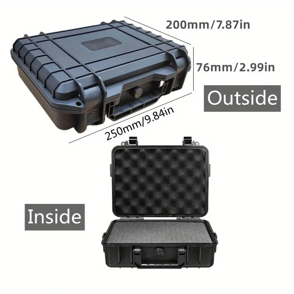 Waterproof Hard Carry Case Bag Toolbox With Pre-cut Sponge Storage