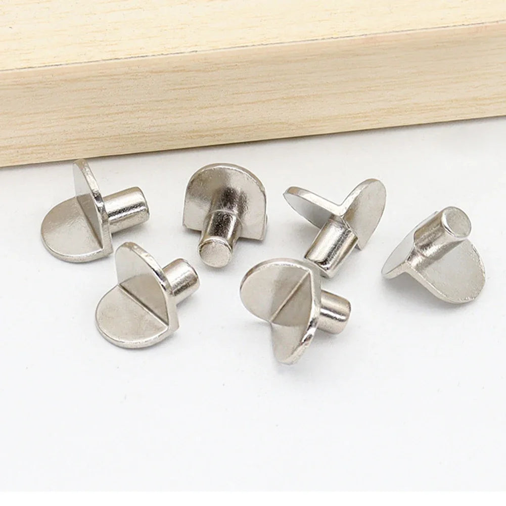 20pcs 5mm L - Shaped Shelf Support Studs: Fix Wooden/Glass Boards in