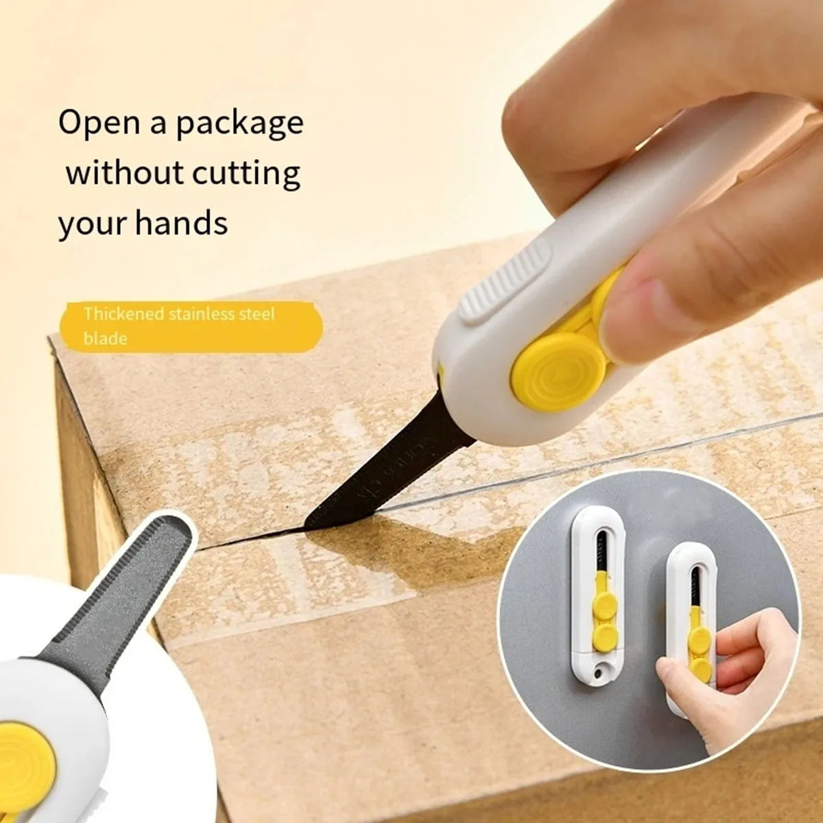 1pc, magnetic mini box cutter Portable box cutter Letter opener and