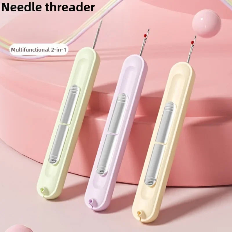 2 In 1 Needle Threader and Seam Ripper Tool Multifunctional Sewing