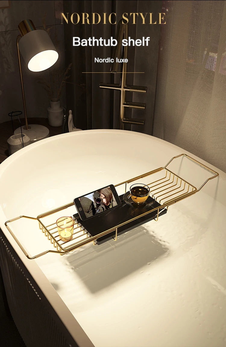 Bathtub shelf retractable multi-function, bathroom bath shelf