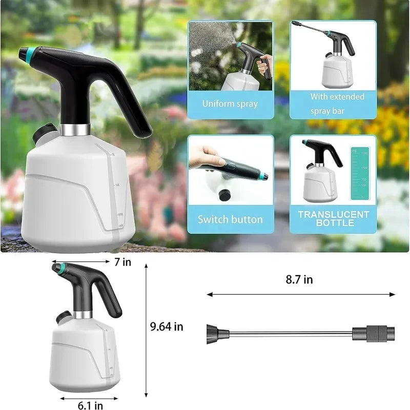 HOMEFISH 2L Electric Spray Bottle – USB Automatic Watering & Fogger