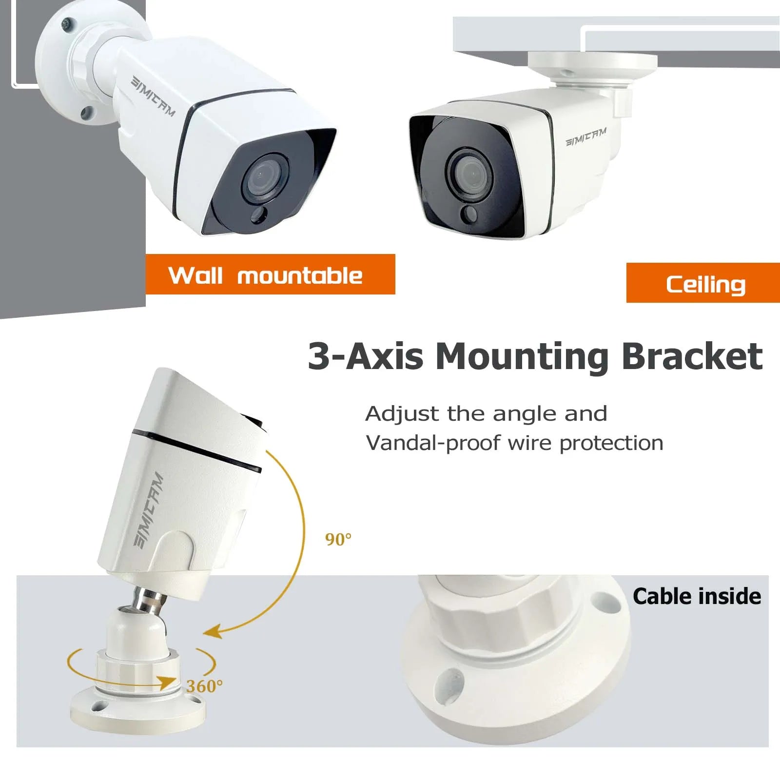 HD 720p/1080p AHD Analog Security Camera Night Vision DVR CCD