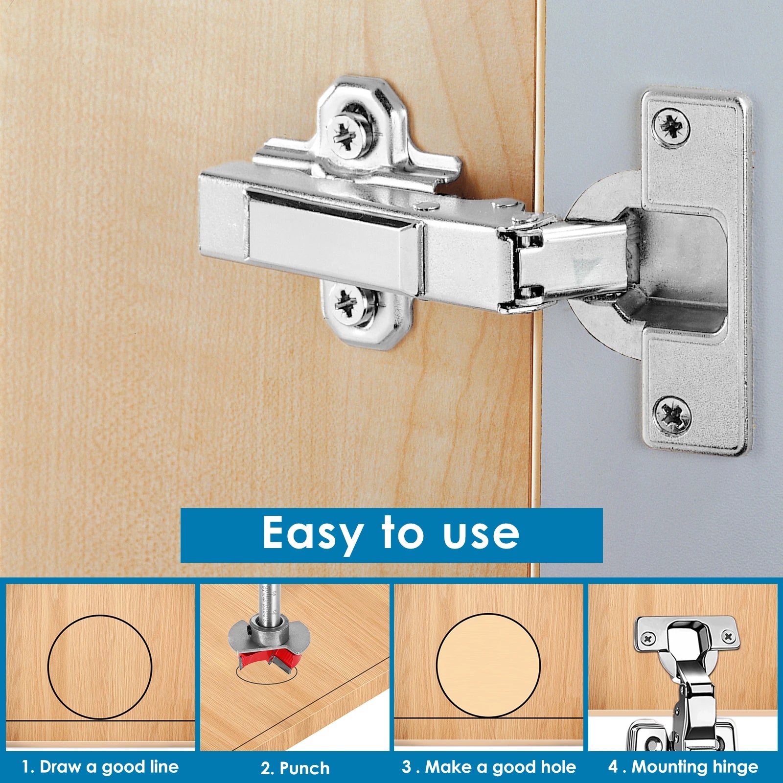 35mm Hinge Drilling Jig Set Concealed Guide Hinge Hole Drilling