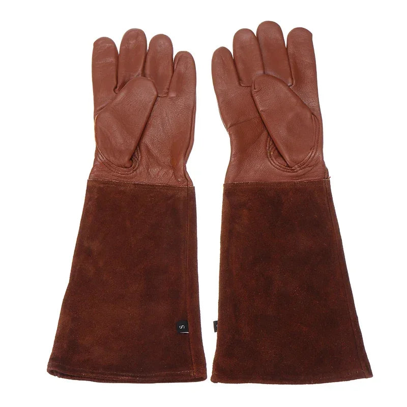 1 Pair Gardening Rose Pruning Gauntlet Heavy Duty Gloves Thorn Proof