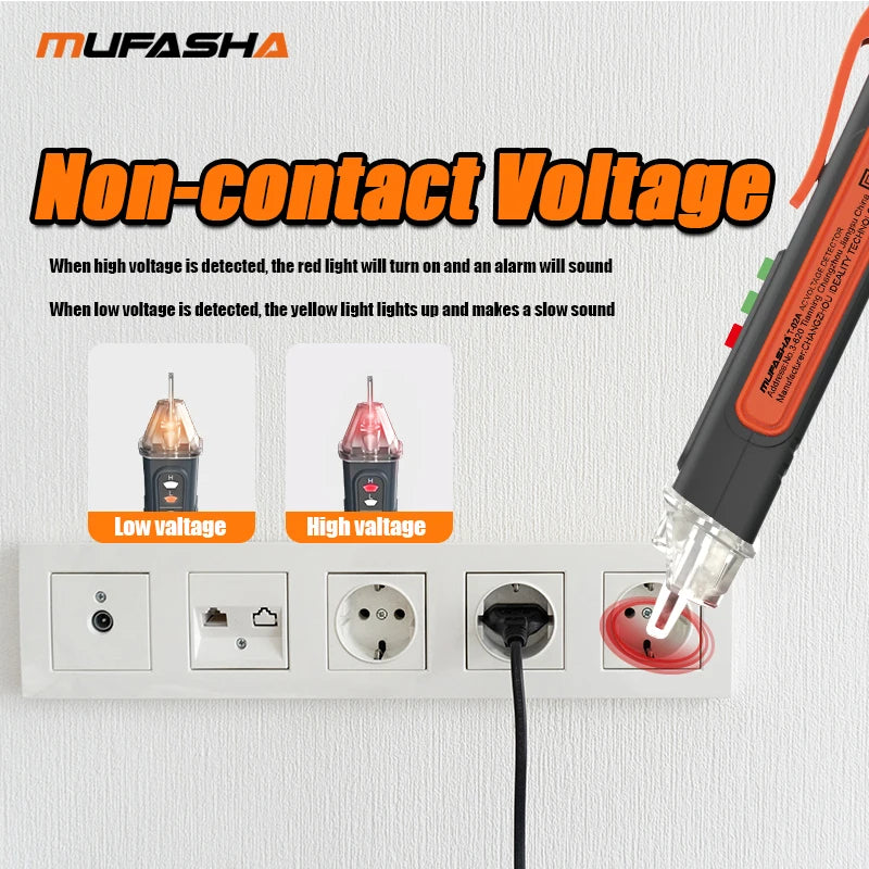 MUFASHA Non-Contact Voltage Detector Electrical Pen AC Voltage Tester