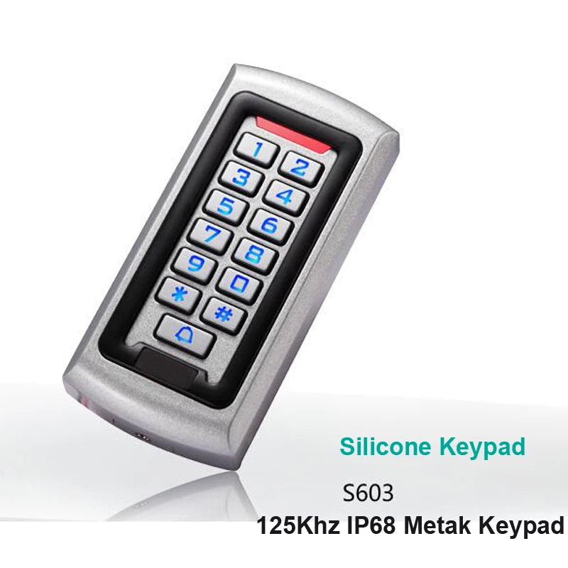 Backlight Metal Keypad Wiegand RFID Card Reader 125khz Access Control