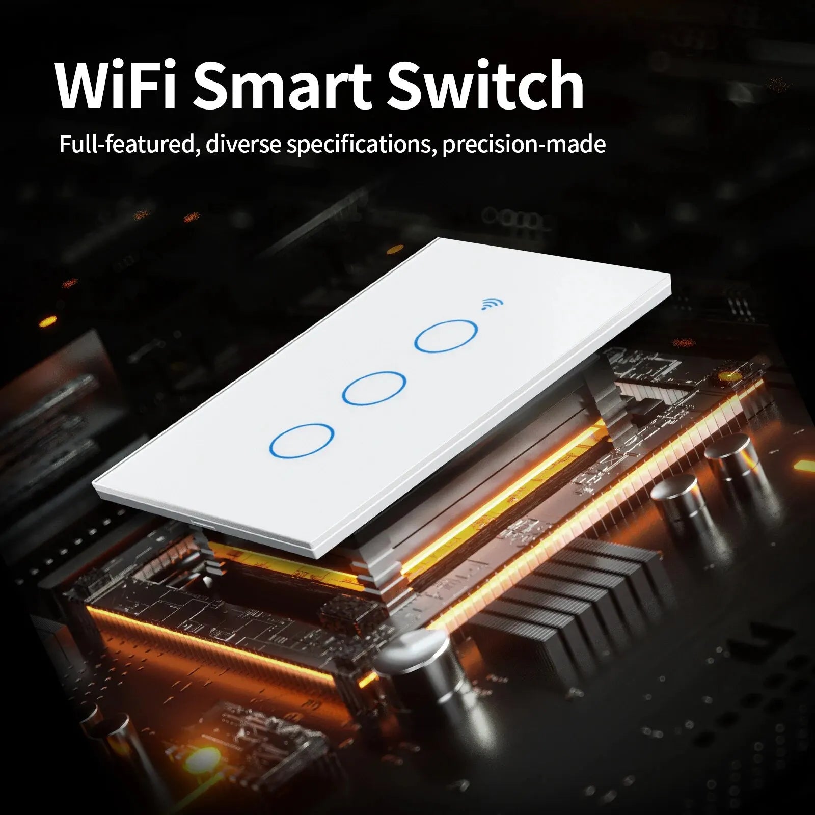 Tuya US WiFi+Bluetooth Smart Wall Switch RF433 1/2/3/4 Gang Smart