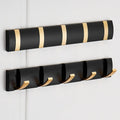 Black Golden Folding Robe Hooks Towel Hanger Nail Free Installation...