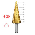 4-12 4-20 4-32 MM HSS Titanium Coated Step Drill Bit Drilling Power