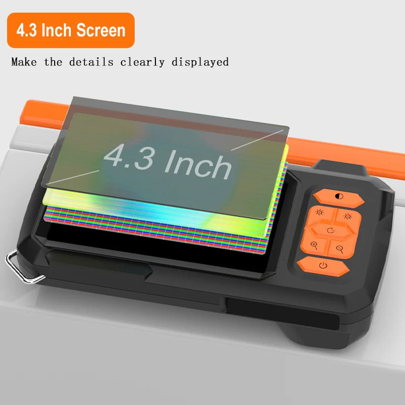 Endoscope Camera 4.3 Inch Screen Replaceable 1-100 Meter Rigid Cable