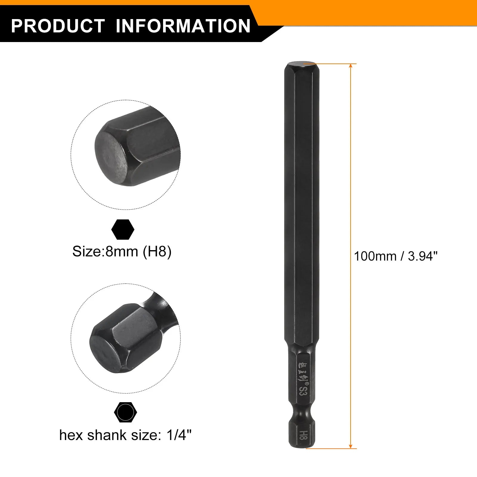 10/15pcs H1.5 H2 H2.5 H3 H4 H5 H6 H8 H10 Hex Head Wrench Drill Bit