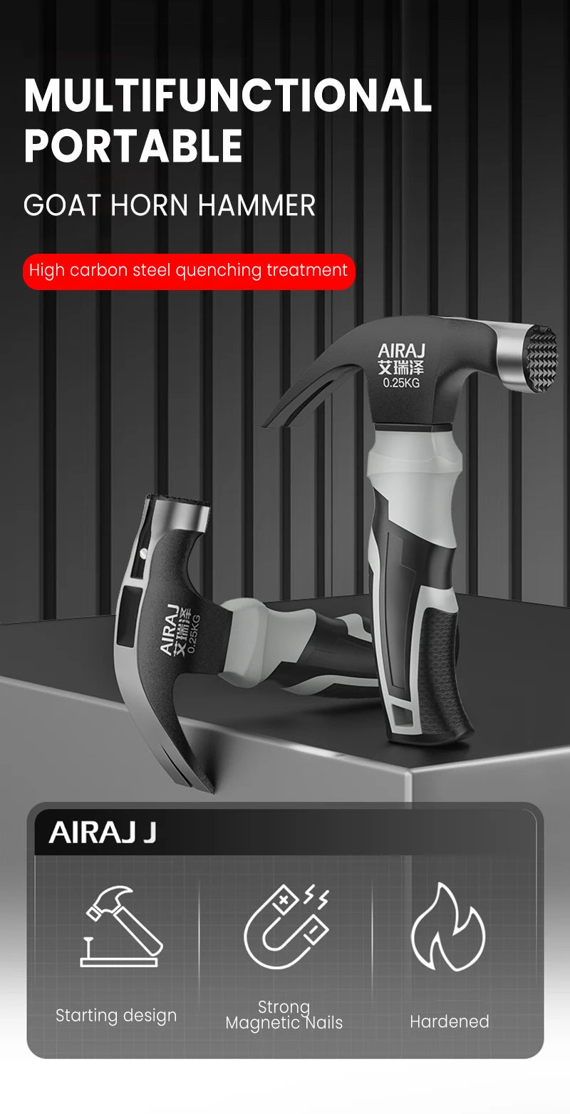 Multifunctional Mini Claw Hammer, Anti Slip And Shockproof Hammer