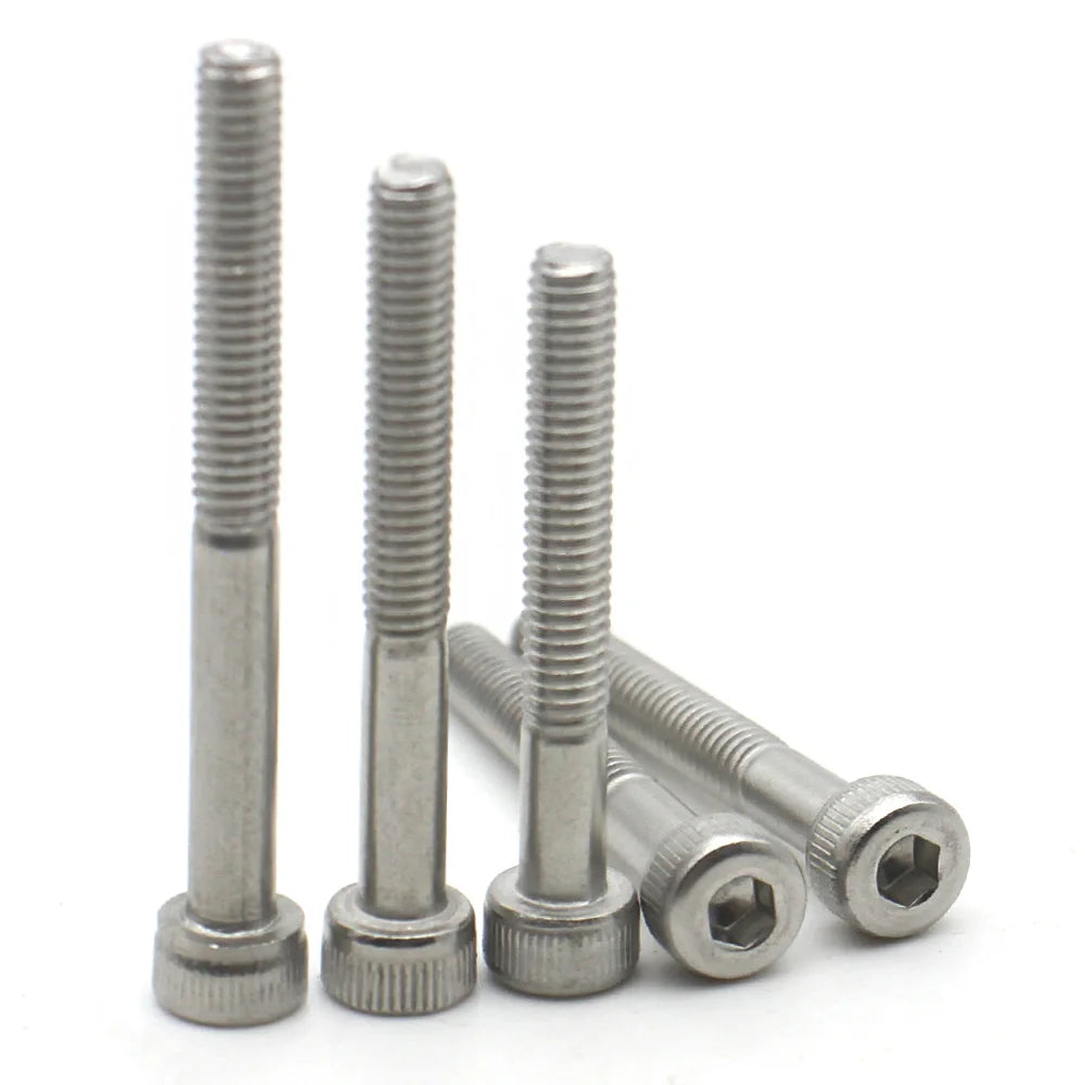 10-1pcs 304 Stainless Steel Socket Cylinder Head Cap Screws M3 M4 M5