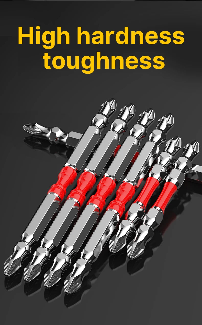 10PCS 65mm 100mm Double End PH2 Magnetic Screwdriver Bits Non-slip