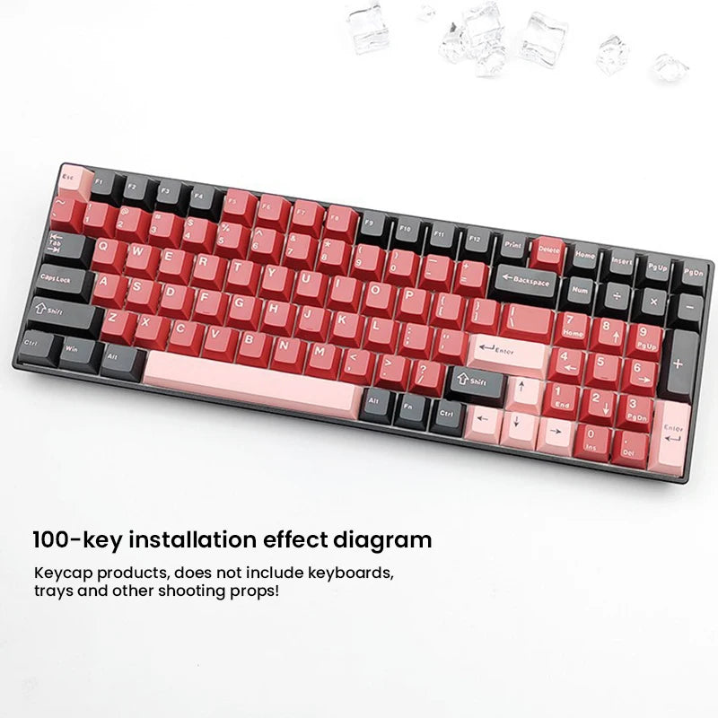 126 Keys Double Shot PBT Cherry Keycaps Mechanical Game Keyboard