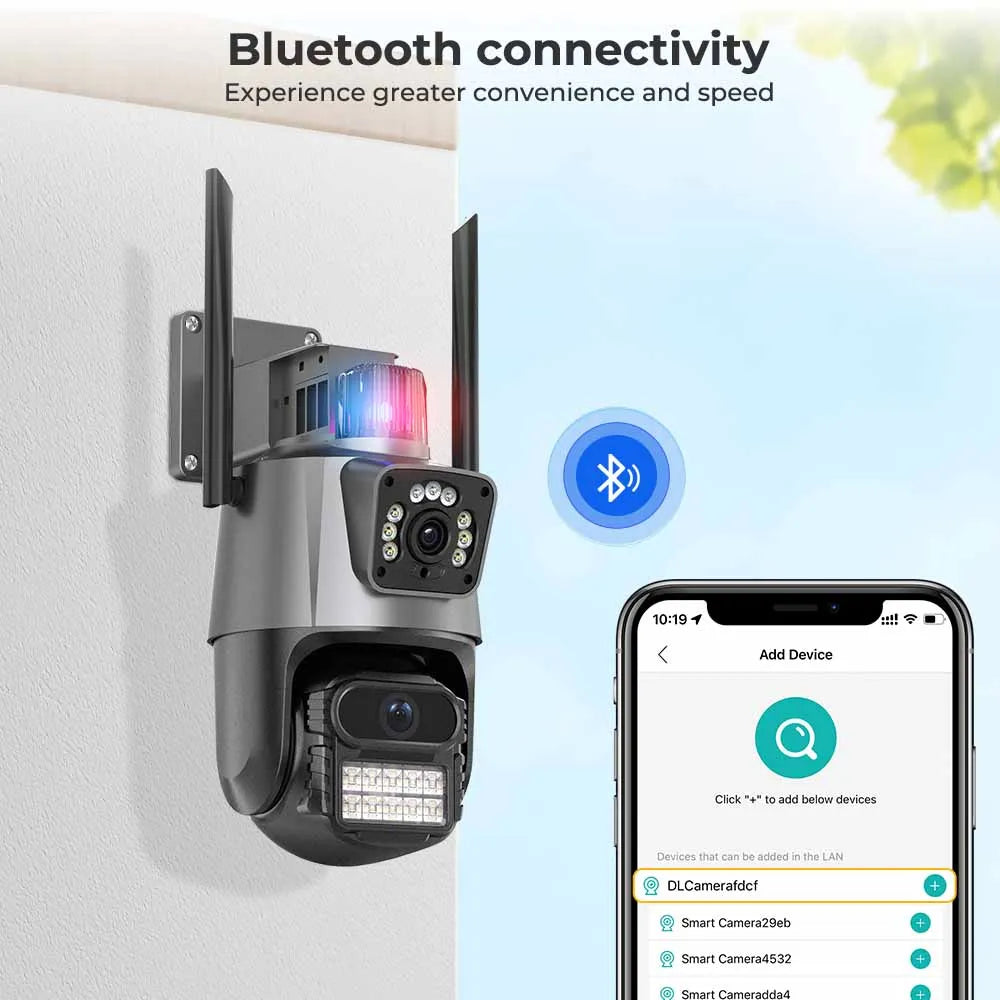 BESDER Wifi PTZ Camera 8MP Dual Screen IP Cam Outdoor Surveillance