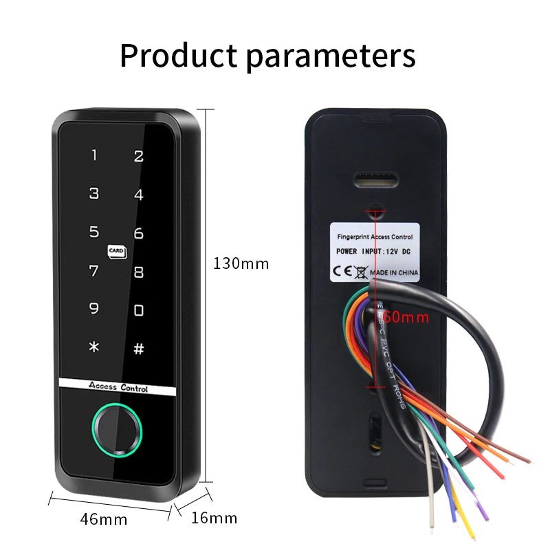 Fingerprint Access Control System IP66 Waterproof Biometrics Outdoor