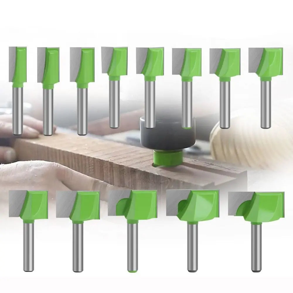6.35mm Shank Router Bit Bottom Cleaning Trimming Machine Bit Carbide
