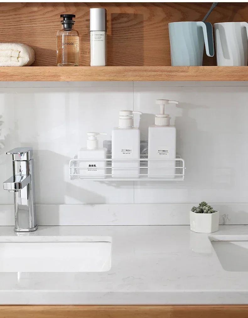 Bathroom Corner Triangle Shelf Wall Mounted Storage Shelves Shampoo