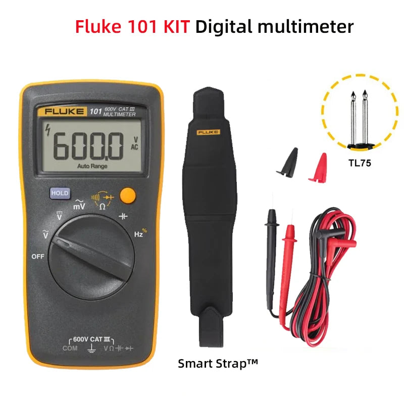 Genuine Fluke 101/101+/101 Kit Digital Multimeter Auto Range CAT III