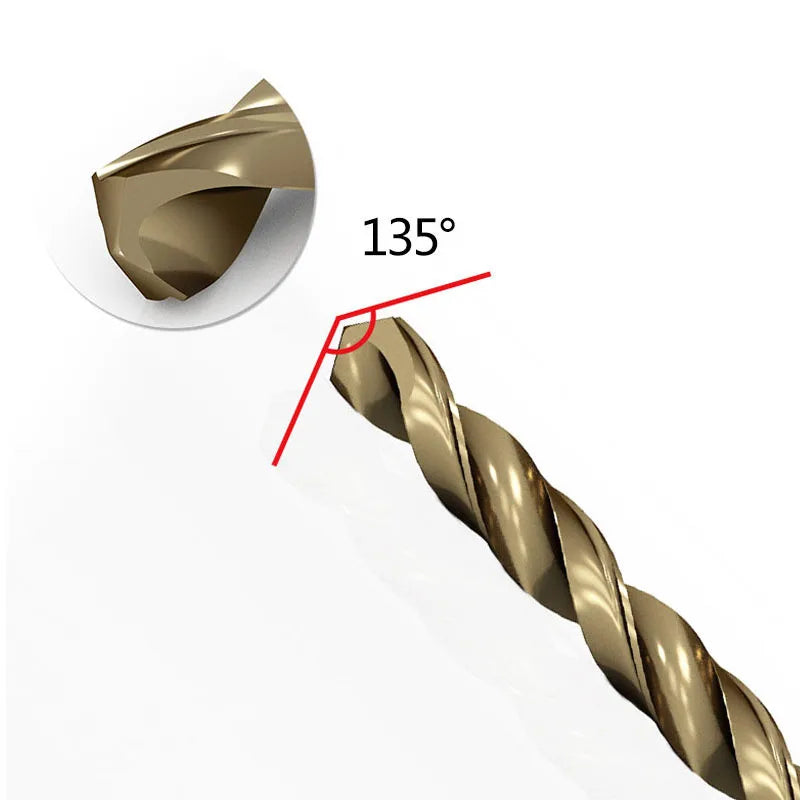 300mm Extra Long M35 Cobalt Twist Drill Bit 2.5mm-10mm for Metal Wood
