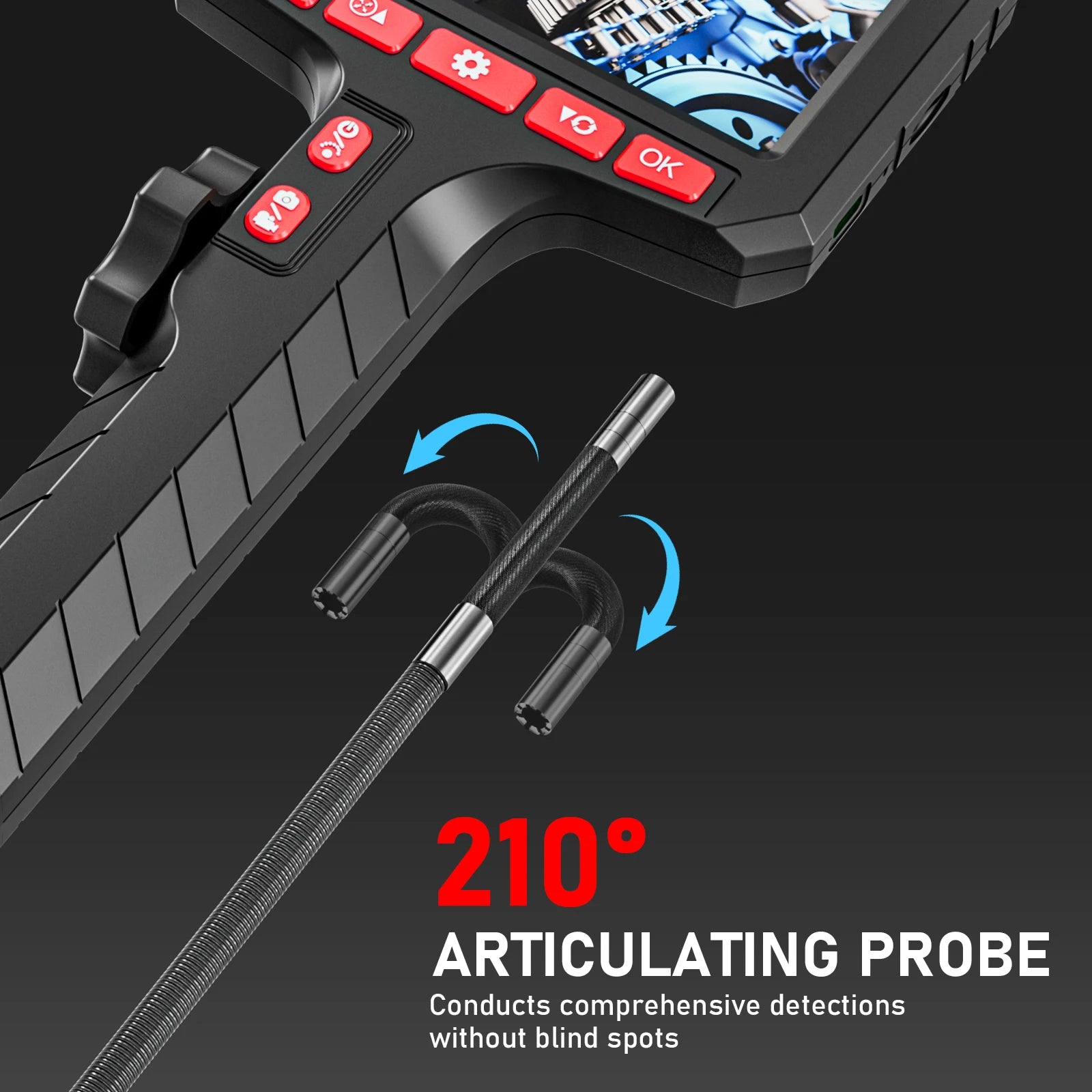 3.9mm 5 million pixels HD Two-Way Rotary 360° Industrial Piping