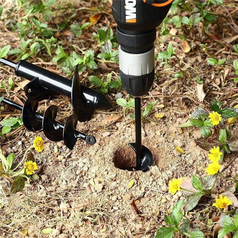 Garden Auger Drill Bit for Planting Solid Shaft Bulb Auger,Heavy Duty