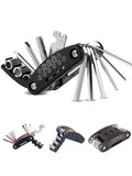 16 in 1 Portable Bicycle Repair Tools Kit Hex Wrench Nut Tire