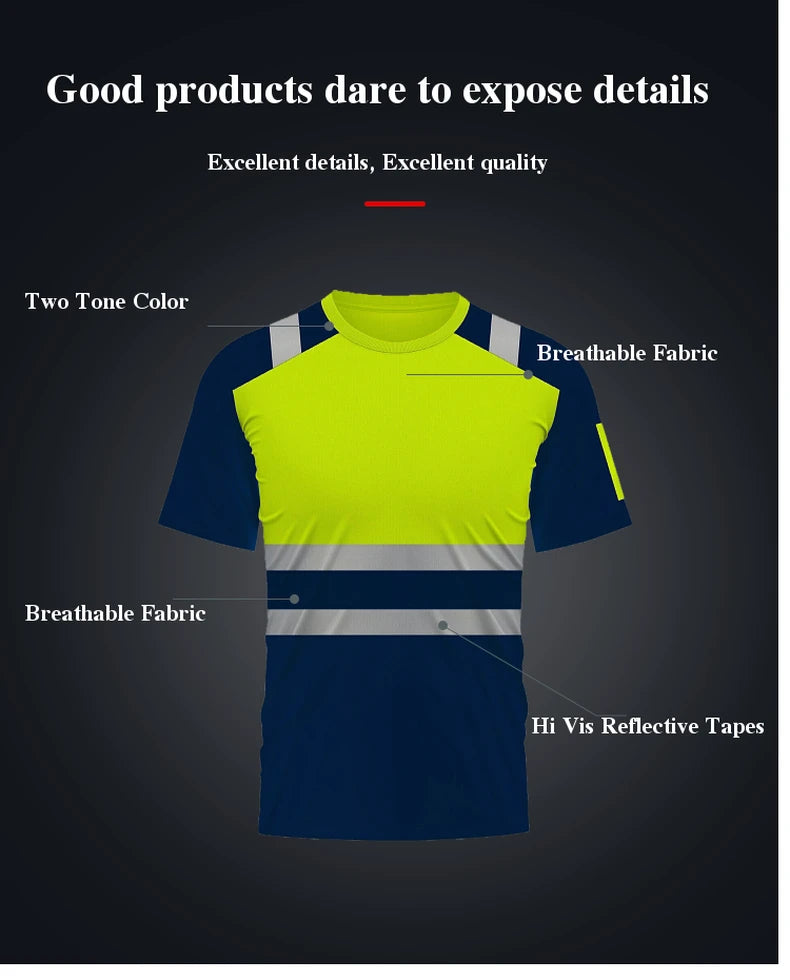 Men's Workwear Shirts Long Sleeve Hi Vis Shirts Workwear Hi Vis Work