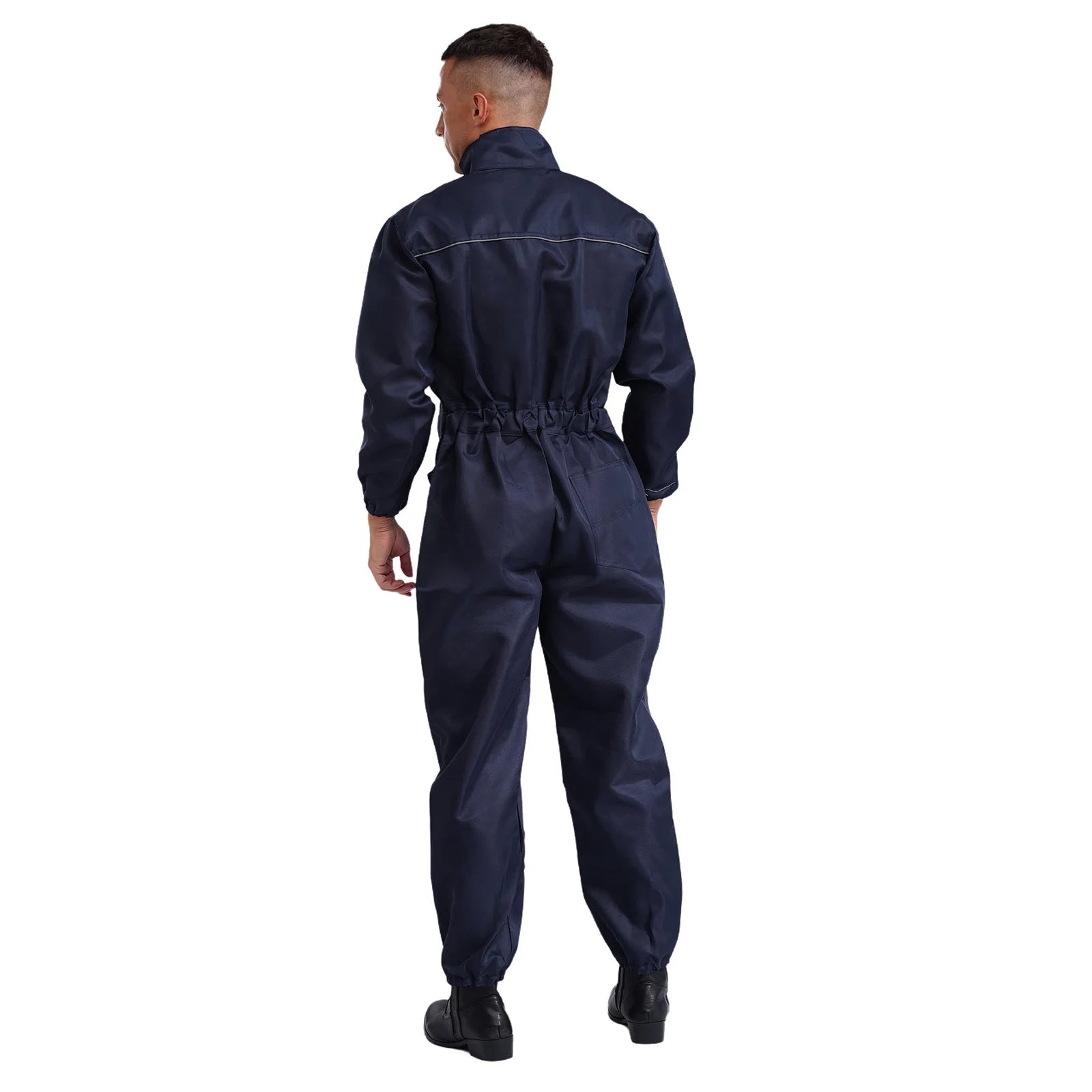Men Women Resistant Work Coveralls Long Sleeve Multi-pockets Jumpsuit