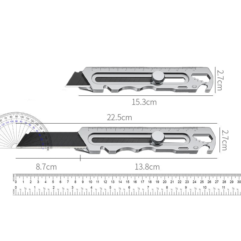Stainless Steel Utility Knife 6 In 1 Multi-Function Opener