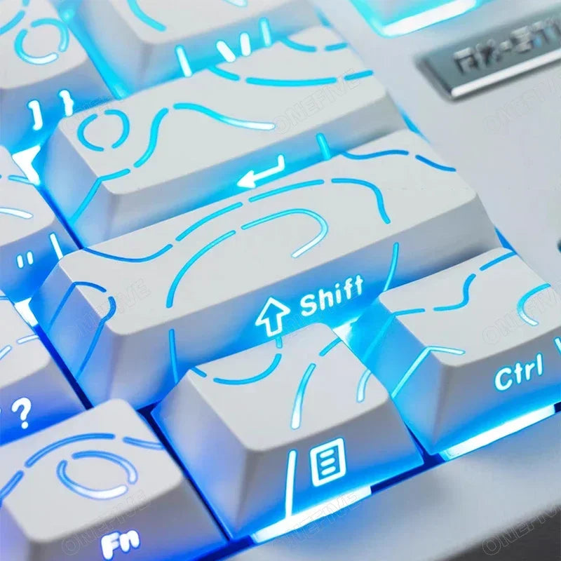 Contour 4.0 Side Engraved Keycap PBT Translucent 97 Key Gaming