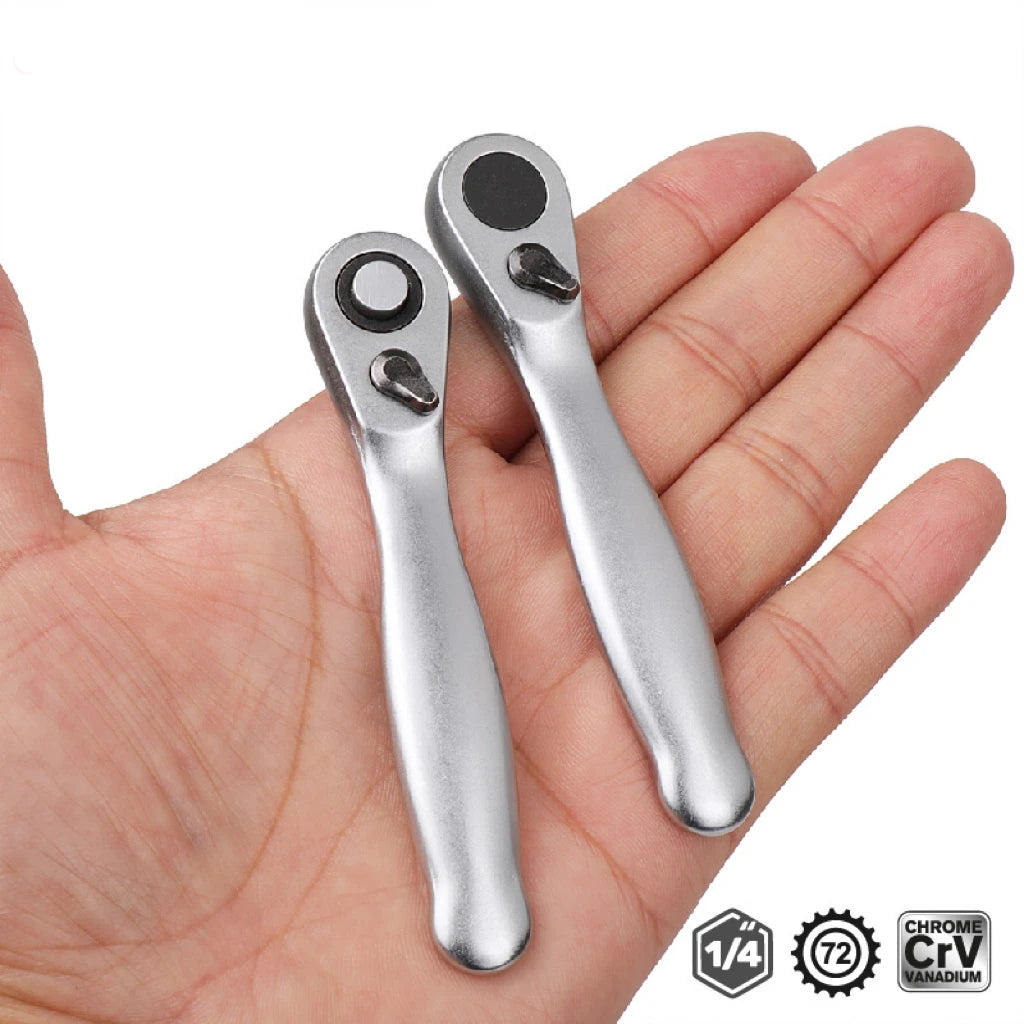 Mini treble 1/4 Ratchet Wrench Double Ended Quick Socket Ratchet