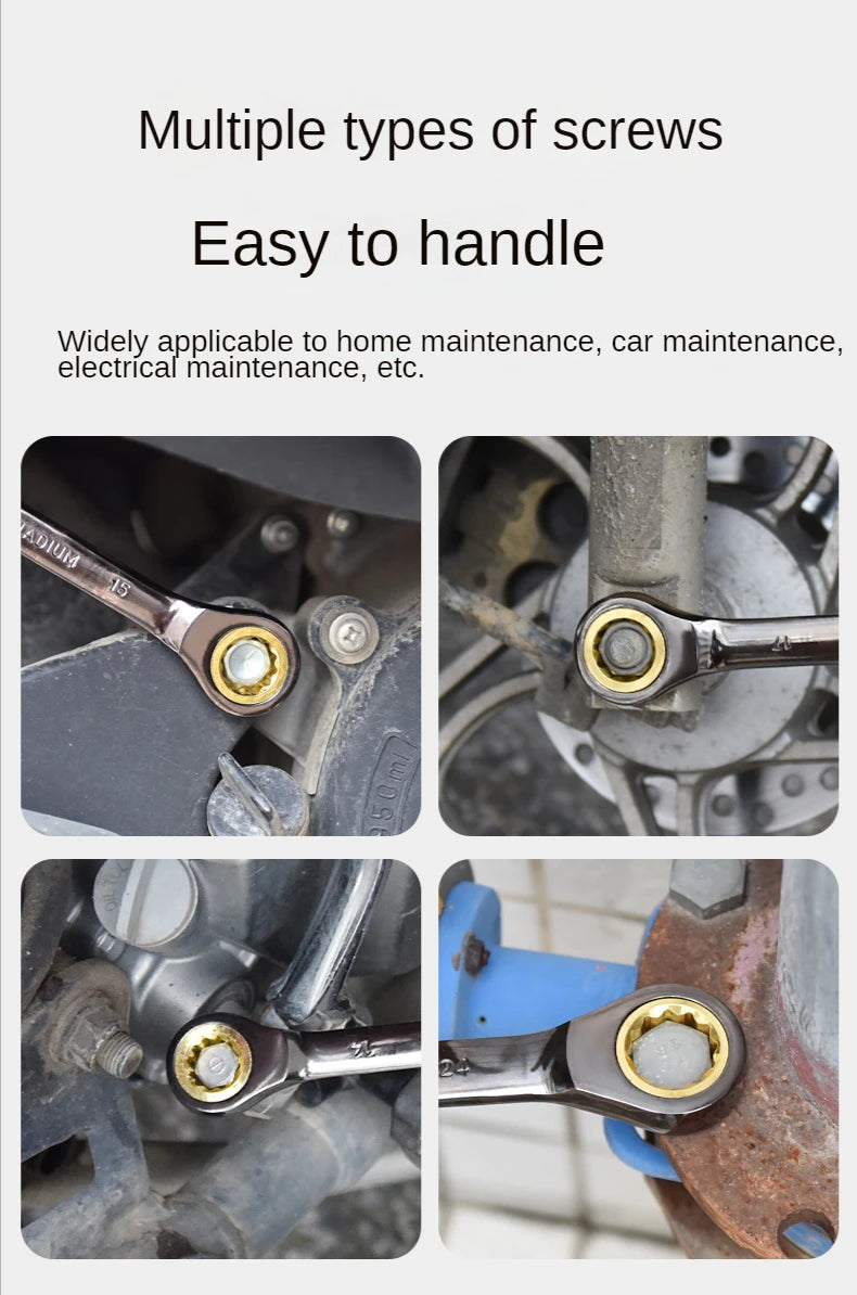 Universal Torx Wrench Adjustable Torque 8-22mm Ratchet Spanner for