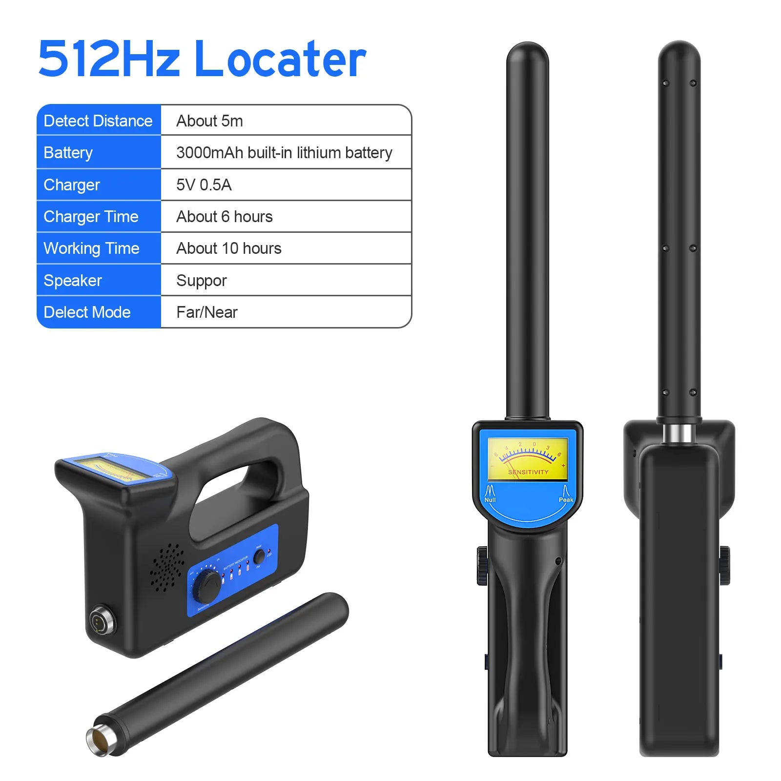 7"Sewer Camera, 512Hz Self-Leveling Sewer Inspection Camera with 20X
