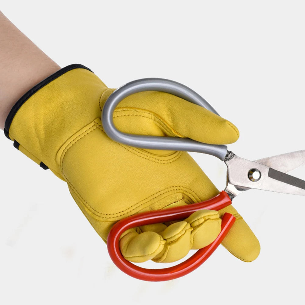 Men Work Gloves Soft Cowhide Driver Hunting Driving Farm Garden