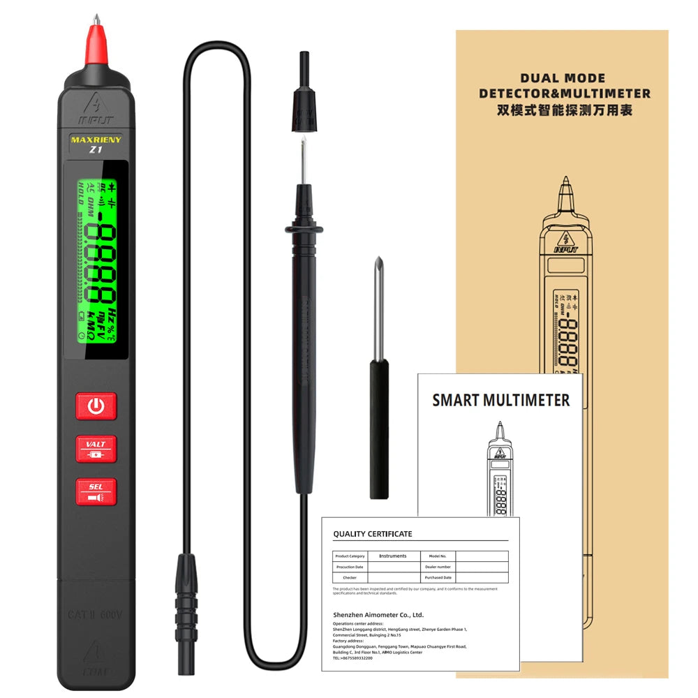 Smart Digital Voltage Detector Tester Indicator Electric Pen DC AC