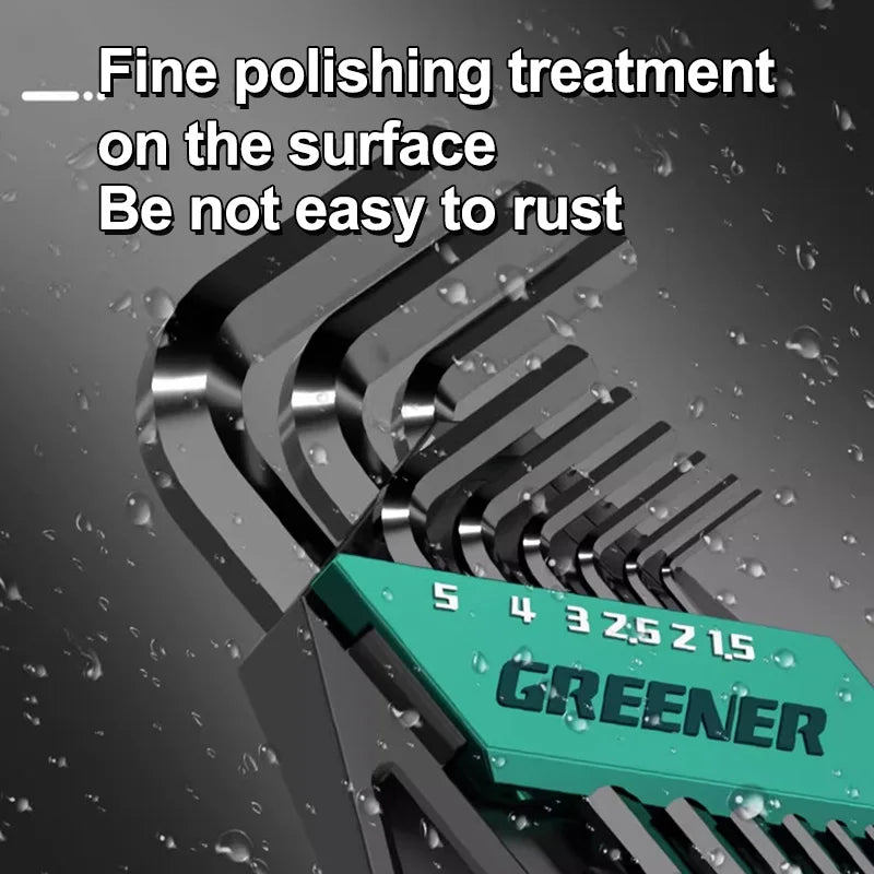 GREENERY Greener Extended Rainbow Wrench Allen Wrench Set Hex Wrench