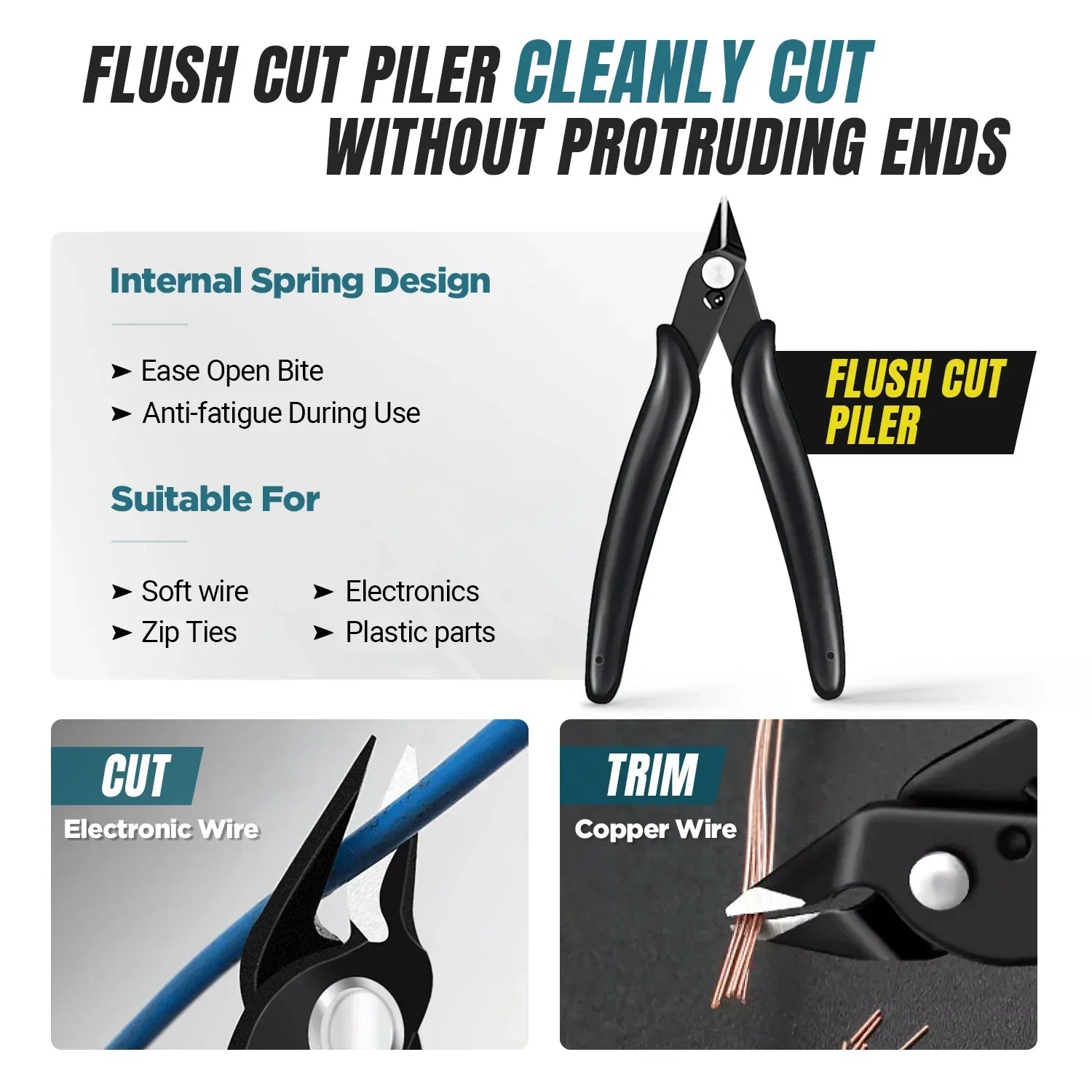 AMPCOM RJ45 Pass-Through Crimping Kit – Crimper, Punch-Down & Tester